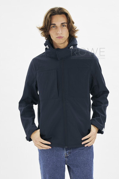Hooded Softshell Jacket F/Zip 94/6% Pol/Ela 340 gr White S