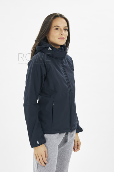 Hooded Soft Shell Women Jacket 94/6% Pol/Ela 340gr White XS STK