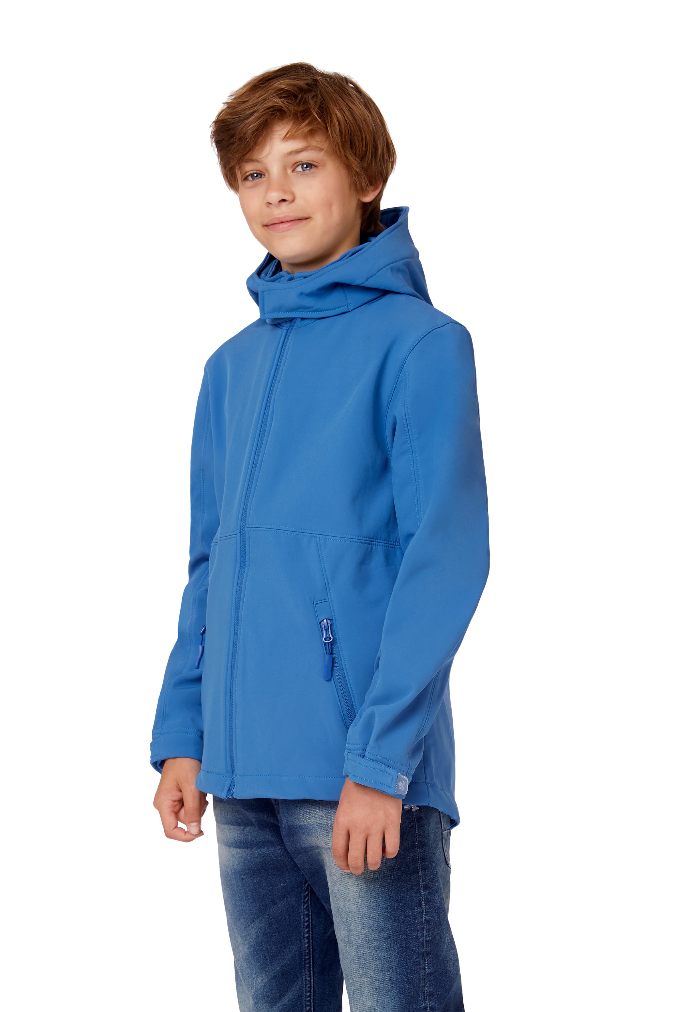 Hooded Softshell Jacket Bambino 94/6% Pol/Ela Black S 5/6 anni