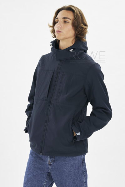 Hooded Softshell Jacket F/Zip 94/6% Pol/Ela 340 gr White S