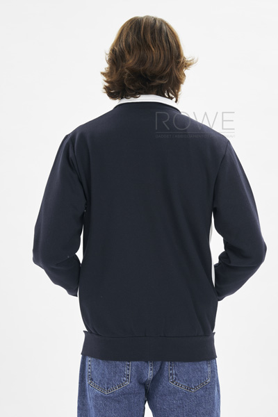 Felpa Jacket Zip Lunga Contrast70/30% Cot/Pol 280g Blu/Royal Sport S