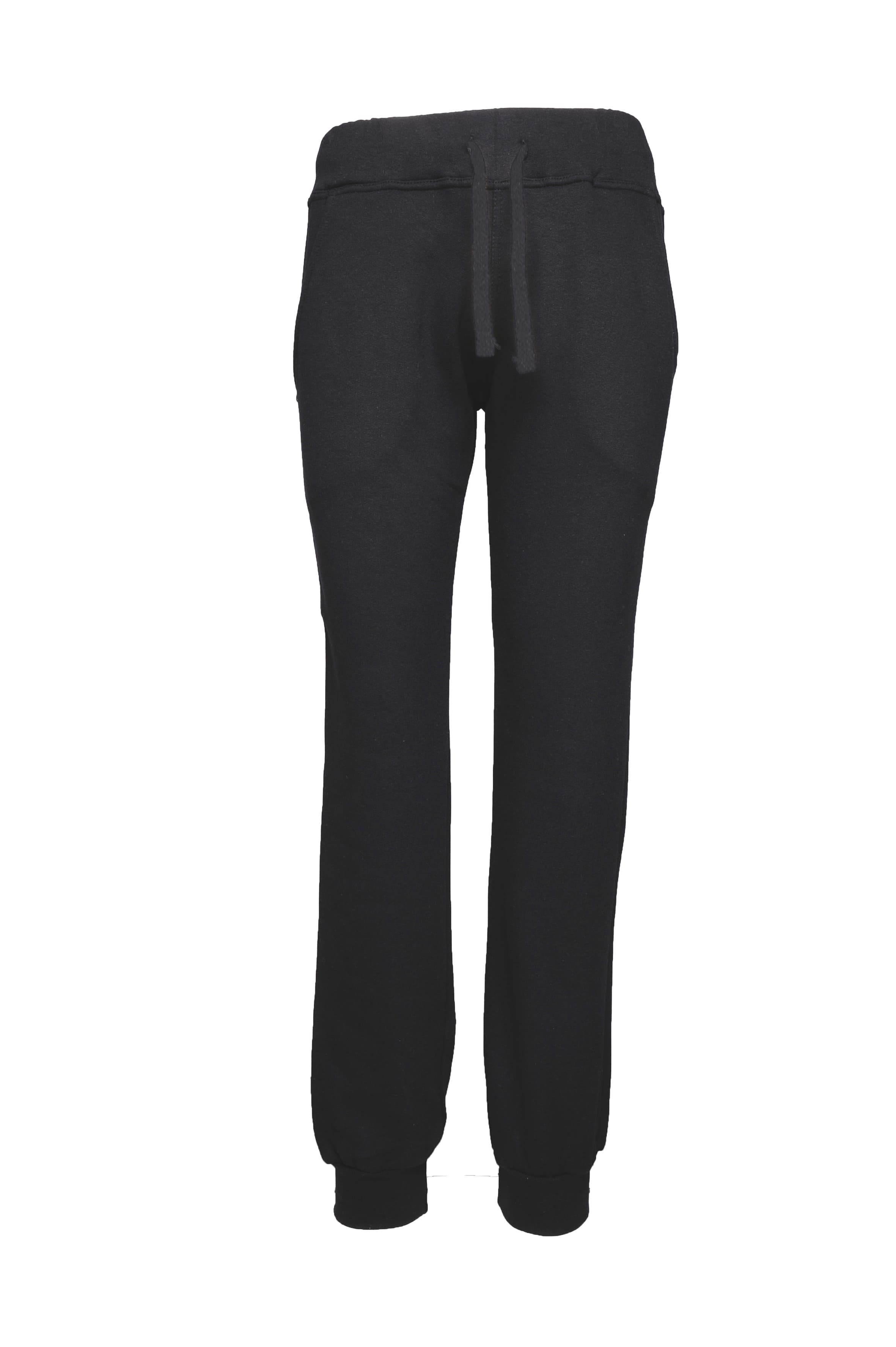 Pantalone Donna Felpa F/Terry 70/30% Cot/Pol 240gr Nero XS STK