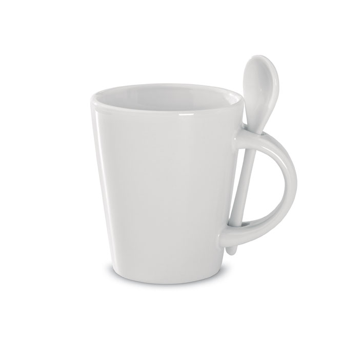 Tazza e cucchiaino in porcella Tazza e cucchiaino in porcella